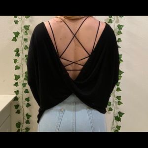 Open Back Long Sleeve Top